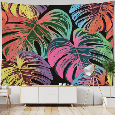 Tropical Plant Leaf Tapestry-ToShay.org