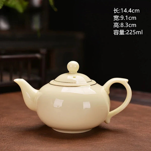 White Porcelain Tea Pot-ToShay.org