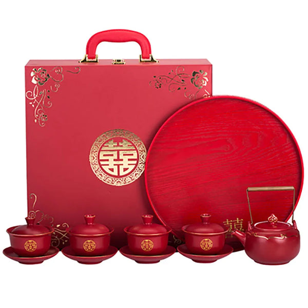 Red Ceramic Tea Sets-ToShay.org