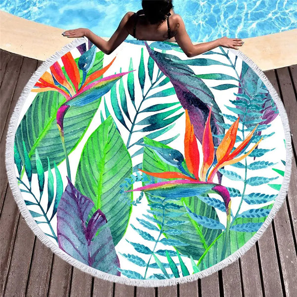 Tropical Palm Leaf Beach Mat-ToShay.org