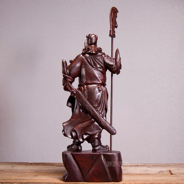 Wood Guan Yu Buddha Statue-ToShay.org