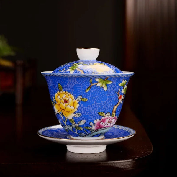 Gaiwan Enamel Tea Bowls-ToShay.org