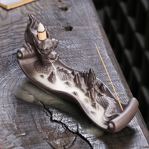 Dragon Clay Incense Burner-ToShay.org