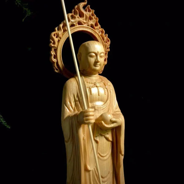 Wood Ksitigarbha Statue-ToShay.org