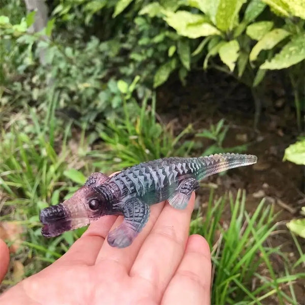 Purple Fluorite Crocodile-ToShay.org