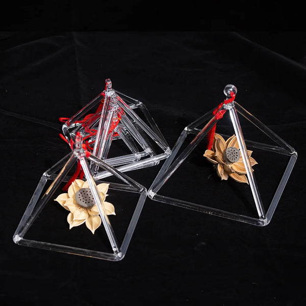 Clear Crystal Singing Pyramid-ToShay.org