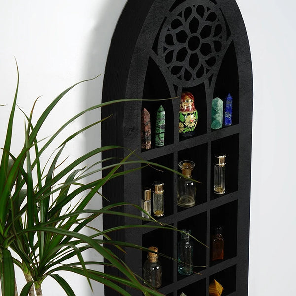 Black Arch Display Cabinet-ToShay.org