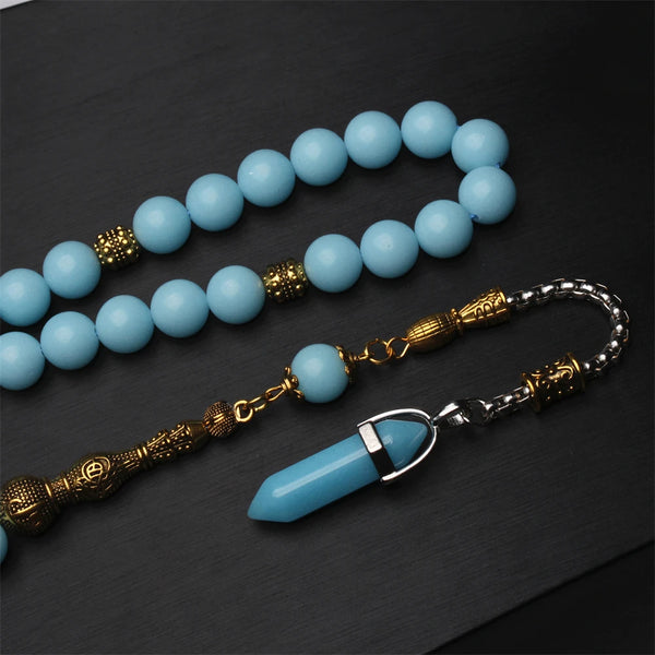 Blue Luminous Prayer Beads-ToShay.org