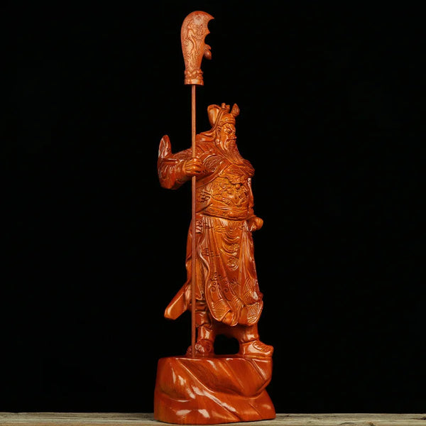 Wood Guan Yu Buddha Statue-ToShay.org