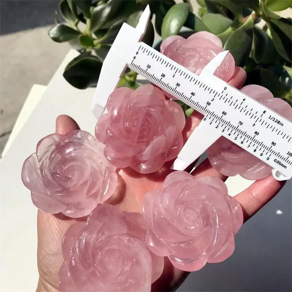 Pink Rose Quartz Flower-ToShay.org