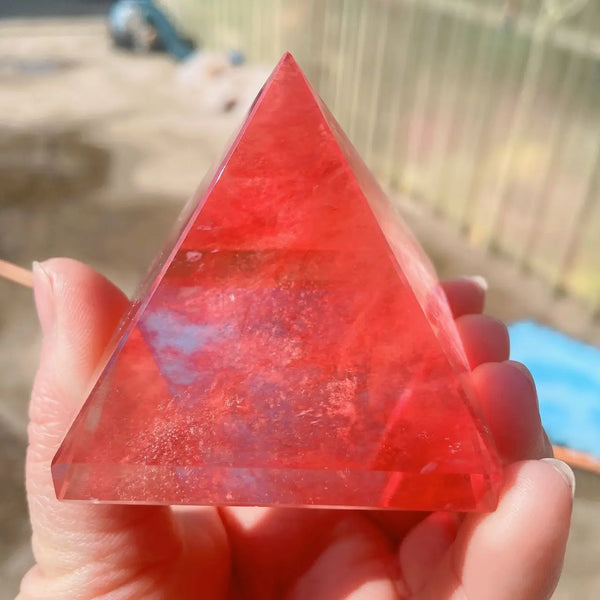 Red Smelting Crystal Pyramid-ToShay.org