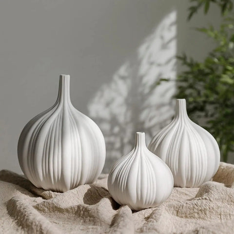 White Ceramic Vase-ToShay.org