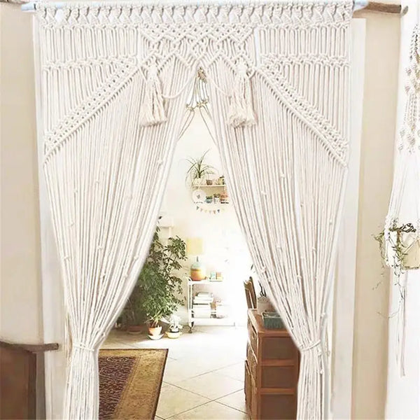 Macrame Woven Door Curtain-ToShay.org