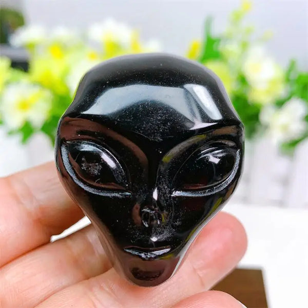 Black Obsidian Alien Head-ToShay.org