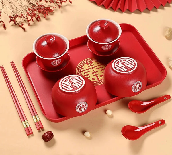 Red Ceramic Tea Bowls-ToShay.org