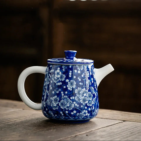 Blue White Ceramic Teapot-ToShay.org