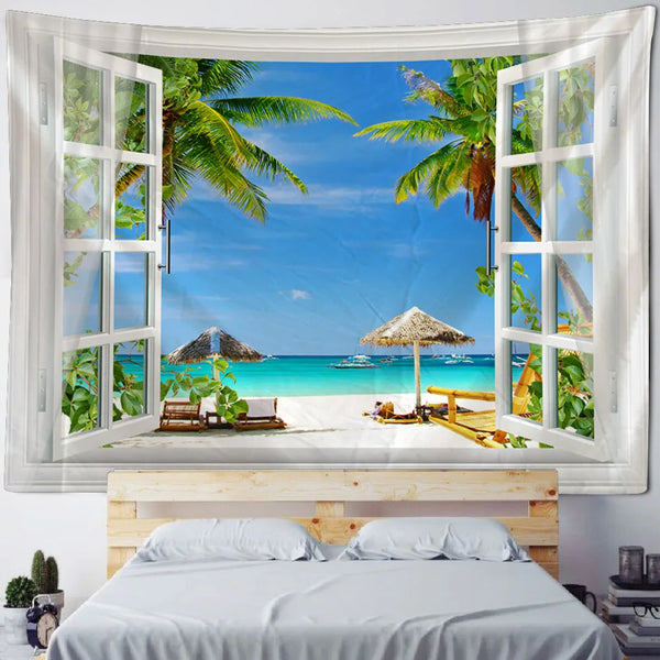 Sea View Window Tapestry-ToShay.org