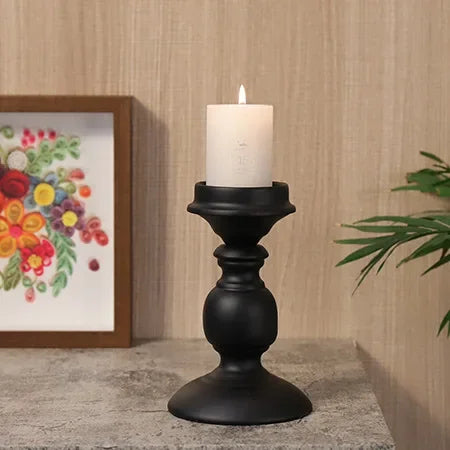 Black Iron Candle Holder-ToShay.org