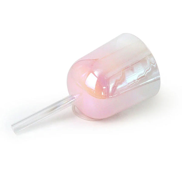 Pink Frosted Crystal Handle Bowl-ToShay.org