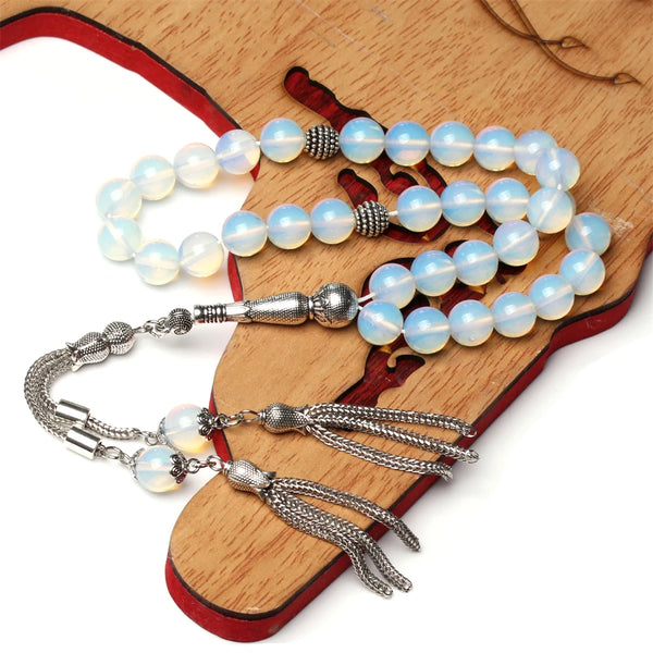 White Opalite Prayer Beads-ToShay.org