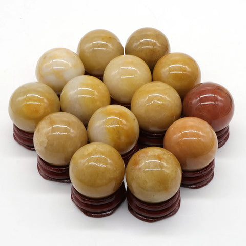 Yellow Jade Stone Balls-ToShay.org