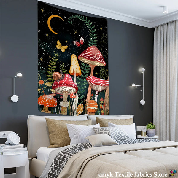 Mushroom Forest Tapestry-ToShay.org