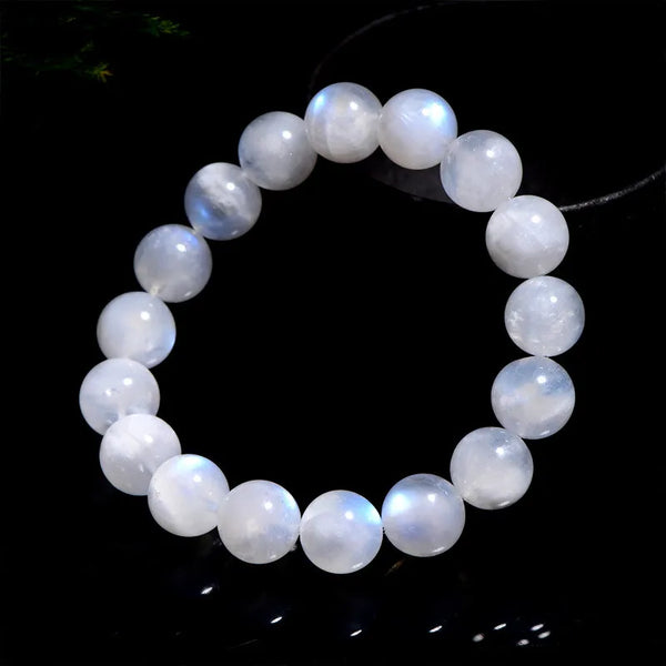 Blue Light Moonstone Bead Bracelet-ToShay.org