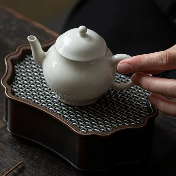 White Glazed Porcelain Teapot-ToShay.org