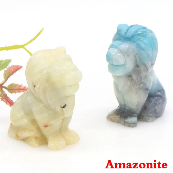 Mixed Crystal Lion Statues-ToShay.org