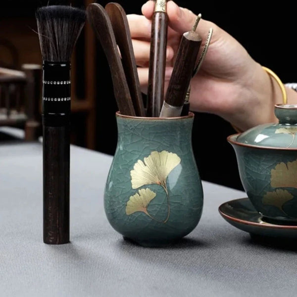 Green Crack Glaze Tea Set-ToShay.org