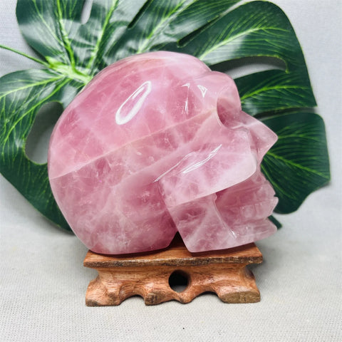 Pink Rose Quartz Skull-ToShay.org