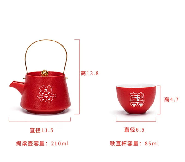 Red Ceramic Tea Sets-ToShay.org