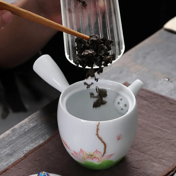 White Glazed Ceramic Teapot-ToShay.org