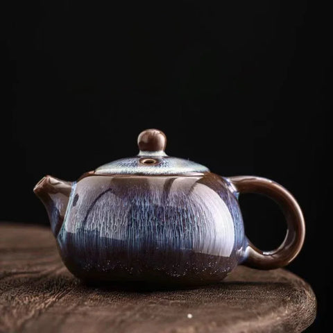 Blue Star Glaze Ceramic Teapot-ToShay.org