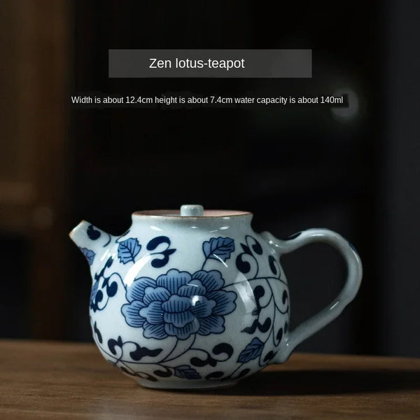 Blue White Porcelain Teapot-ToShay.org