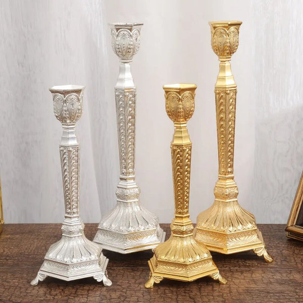 Mixed Embossed Candlesticks-ToShay.org