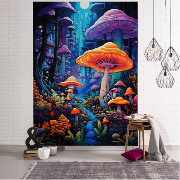 Mushroom Art Tapestry-ToShay.org