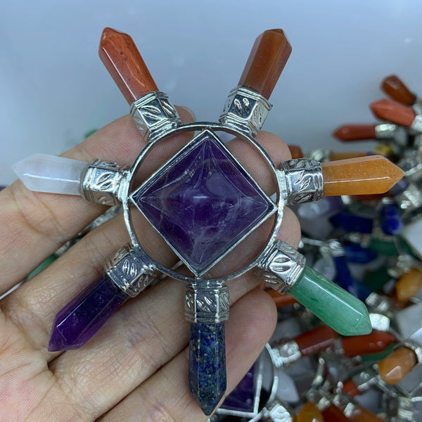 Chakra Crystal Point Pyramid-ToShay.org