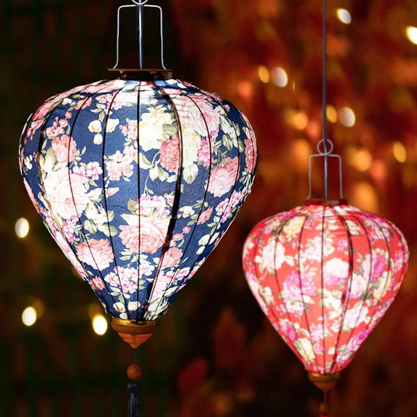 Flower Print Cloth Lantern-ToShay.org