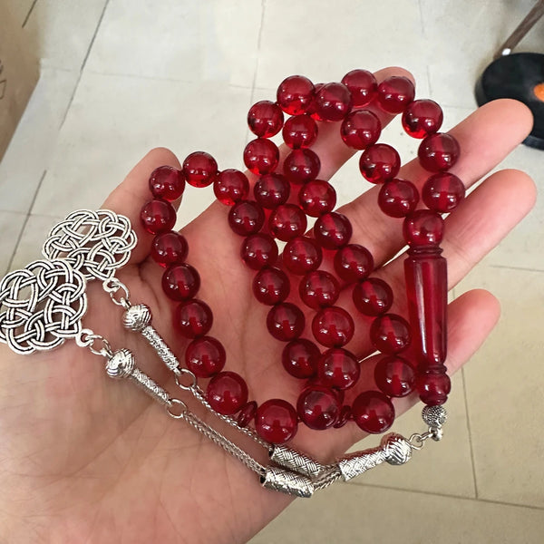 Red Amber Prayer Beads-ToShay.org