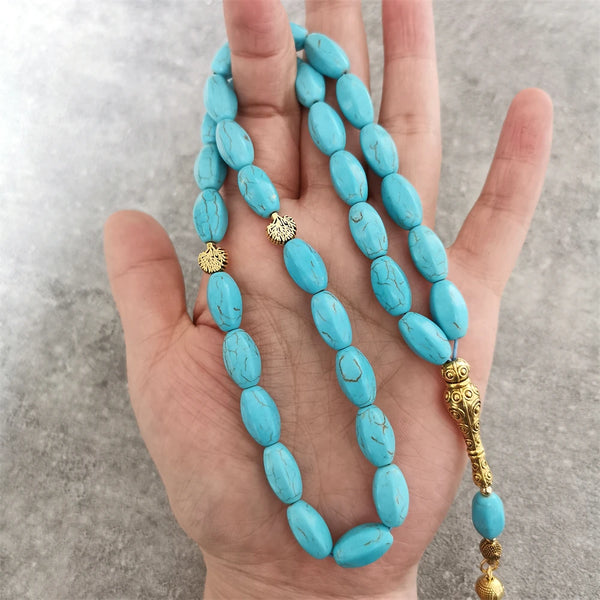 Blue Turquoise Prayer Beads-ToShay.org