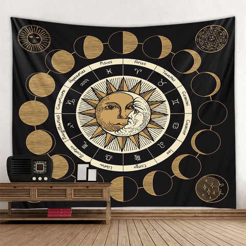 Sun Moon Art Tapestry-ToShay.org