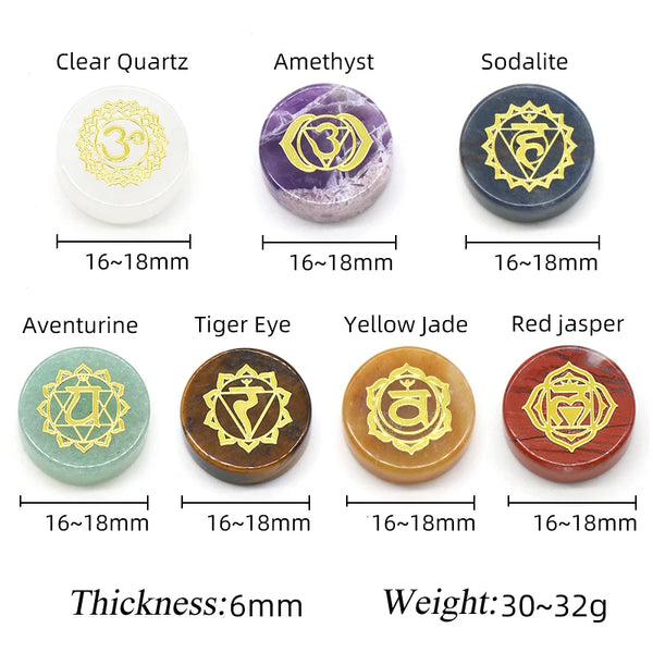 Chakra Symbol Palm Stone-ToShay.org