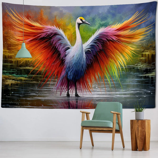 Forest Bird Art Tapestry-ToShay.org