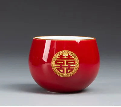 Red Ceramic Tea Cups-ToShay.org