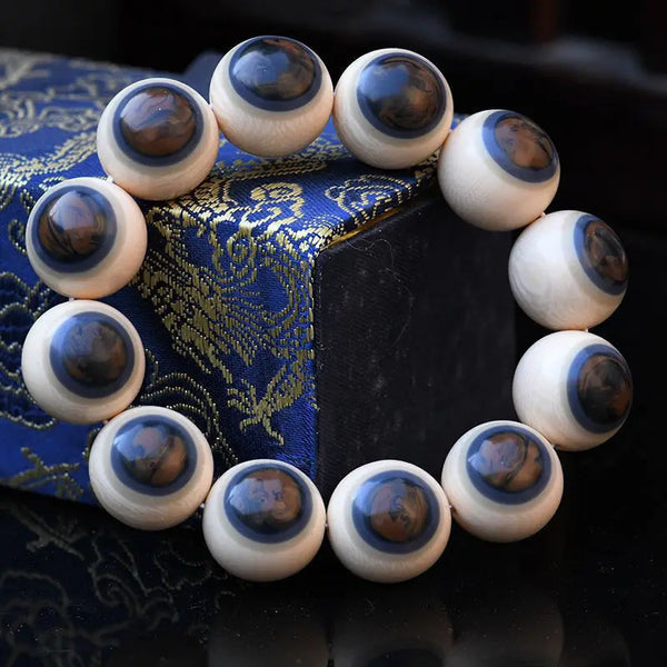 Blue Eyes Mammoth Ivory Bracelet-ToShay.org