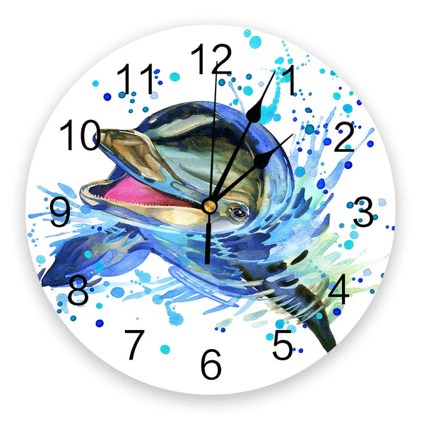 Sea Wave Dolphin Wall Clock-ToShay.org