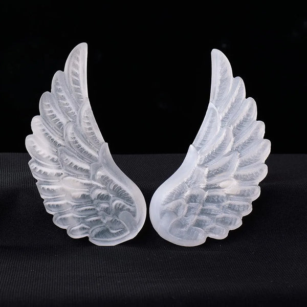 White Selenite Crystal Wings-ToShay.org