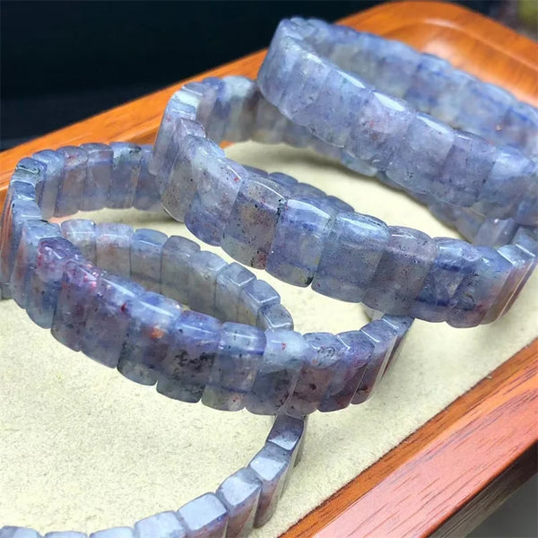 Blue Cordierite Crystal Bangle-ToShay.org