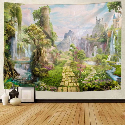 Fairytale Castle Tapestry-ToShay.org